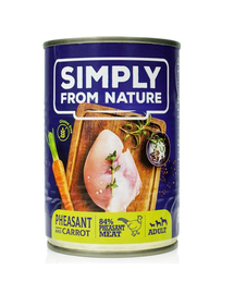 SIMPLY FROM NATURE Hrana umeda pentru caini, cu fazan si morcovi 400 g