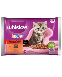 WHISKAS Junior vita si pui in sos, hrana pisoi 4x85g