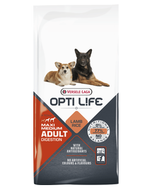 VERSELE-LAGA Opti Life Adult Digestion Medium&Maxi hrana uscata pentru caini de talie medie/mare cu sensibilitati 12,5 kg