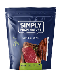 SIMPLY FROM NATURE Recompense sticks cu carne de caprioara pentru caini 7 buc.