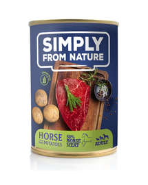 SIMPLY FROM NATURE Hrana umeda pentru caini, carne de cal si cartofi 400 g