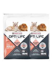 VERSELE-LAGA Opti Life Adult Skin Care Mini hrana uscata caini adulti talie mica, cu probleme ale pielii 15 kg (2 x 7,5 kg)