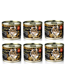 O'CANIS Hrana umeda pentru pisici, cu curcan, prepelita si ulei de somon 200 g x 6 buc.