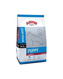 ARION Original Puppy Medium Lamb & Rice 12 kg hrana catei talie medie, miel si orez
