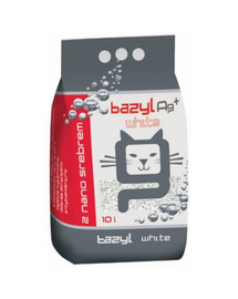 BAZYL Ag+ Compact White 20 L nisip pentru pisici cu nano-argint