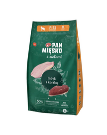 PAN MIĘSKO hrana caine talie medie M 9 kg ierburi aromatice, curcan si rata