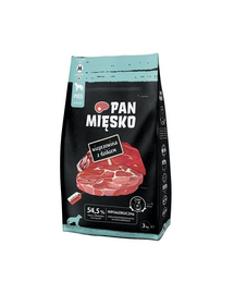 PAN MIĘSKO Hrana caini talie medie, carne de porc si mistret 9 kg