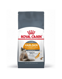 ROYAL CANIN Hair&Skin Care 10 kg hrana uscata pisica adulta pentru blana stralucitoare si piele sanatoasa +  ROYAL CANIN Hair&Skin hrana umeda in sos 12 x 85 g