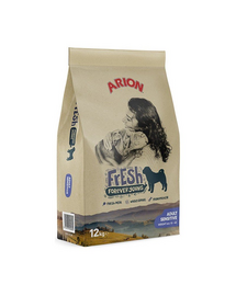 ARION Fresh Adult Sensitive 12kg Hrana uscata caini sensibili, cu pui si orez