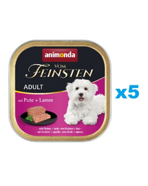 ANIMONDA Vom Feinsten Classic Hrana umeda cu curcan si miel pentru caini adulti 5 x 150 g