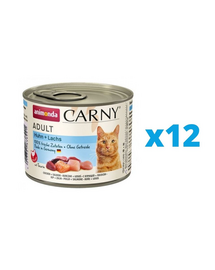ANIMONDA Carny Adult Set conserve pentru pisici, cu pui si somon 12 x 200 g