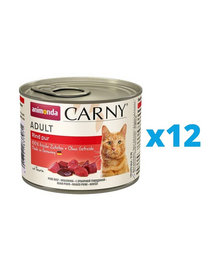 ANIMONDA Carny Adult Hrana umeda pentru pisici, cu vita 12 x 200 g