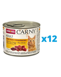 ANIMONDA Carny Adult Conserve pentru pisica, cu inima de vita, pui si rata 12 x 200 g
