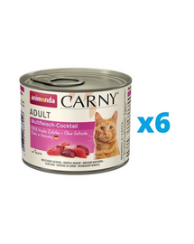 ANIMONDA Carny Conserve pisici, cu vita, pui si vanat 6 x 200 g