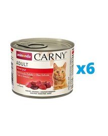 ANIMONDA Carny Adult Conserve pentru pisici, cu vita 6 x 200 g