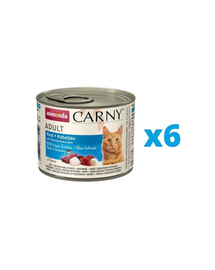 ANIMONDA Carny Conserve hrana umeda pisici, cu vita, cod si radacina de patrunjel 6 x 200 g