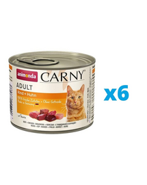 ANIMONDA Carny Hrana umeda pentru pisici, cu vita si pui 6 x 200 g
