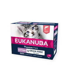 EUKANUBA Grain Free Kitten Pateu pentru pisoi Somon 12 x 85 g