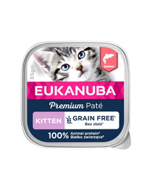 EUKANUBA Grain Free Kitten Pateu pentru pisoi Somon 16 x 85 g