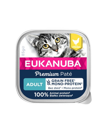 EUKANUBA Grain Free Adult Pateu monoproteic de pui 16 x 85 g