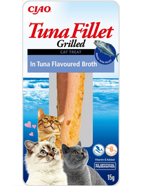 INABA Tuna fillet in tuna flavoured broth 15g file de ton in sos pentru pisici