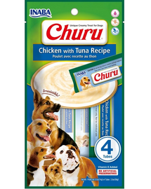INABA Churu Chicken with tuna 4x14g recompense Churu caini, pui si ton