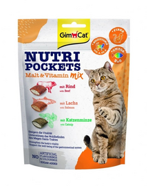 GIMCAT Nutri Pockets Malt&Vitamin mix 150 g malt-vitamine recompense pisici