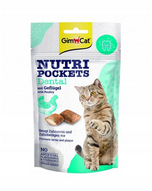 GIMCAT Nutri Pockets Dental 60 g Snack pisici, pasari de curte