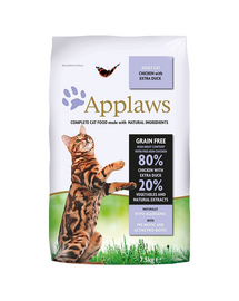 APPLAWS Hrană uscată pentru pisici adulte cu pui și rață 7,5 kg