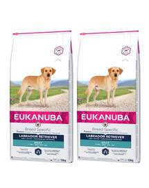 EUKANUBA Adult Breeds Specific Labrador Retriever Chicken 24 kg (2 x 12 kg) hrana uscata caini Labrador Retriever adulti, cu pui