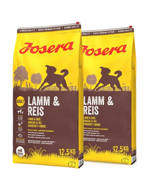 JOSERA Lamm&Reis 2 x 12,5kg hrana cu miel, pentru caini adulti