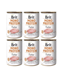 BRIT Mono Protein Turkey 6x400 g hrana monoproteica din curcan