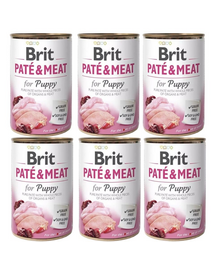 BRIT Pate&Meat puppy 6x400 g pate hrana catelusi, pasare