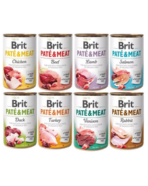 BRIT Pate&Meat Mix 8x400 g pate hrana umeda caini