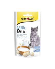 GIMCAT Tasty Tabs Milk Bits 40 g recompensa pisici cu lapte