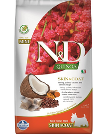 FARMINA N&D Quinoa  Hrana dietetica pentru caini de talie mica, cu hering si nuca de cocos 2,5 kg
