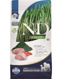 FARMINA N&D Spirulina Adult Medium&Maxi Lamb & Wolfberry 2 kg Hrana uscata pentru caini, cu miel si spirulina