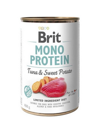 BRIT Mono Protein Tuna & Sweet Potato 400 g Conserva de hrana pentru caine, cu ton si cartofi dulci
