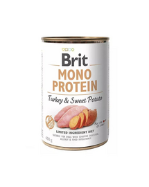 BRIT Mono Protein Turkey & Sweet Potato 400 g Hrana umeda caini adulti, cu curcan si cartofi dulci