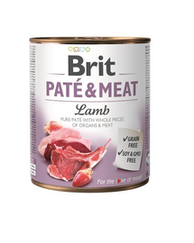 BRIT Pate&Meat lamb 800 g Conserva pentru caini, pateu cu miel