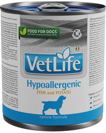 FARMINA VetLife Canine Hypoallergenic Fish & Potato Hrana umeda pentru caini, cu peste si cartofi 300 g