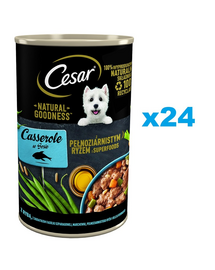 CESAR conserva hrana umeda pentru caini adulti 24x400g cu peste in sos