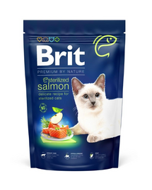 BRIT Cat Premium by Nature Sterilised salmon Hrana uscata pentru pisici sterlizate, cu somon 300 g