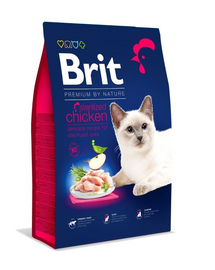 BRIT Cat Premium by Nature Sterilised chicken Hrana uscata pentru pisici sterilizate, cu pui 8 kg