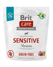 BRIT Care Dog Grain-free Sensitive 1 kg Hrana caini adulti cu intolerante alimentare, cu vanat si cartofi