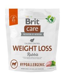 BRIT Care Hypoallergenic Weight Loss 1 kg Hrana uscata caini supraponderabili, cu iepure si orez