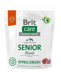 BRIT CARE Hypoallergenic Senior Lamb 1kg hrana caini seniori, cu miel