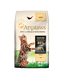 APPLAWS Grain free hrana uscata pentru pisici adulte, cu carne pui, 0.4 kg