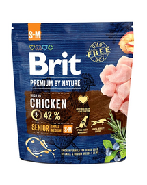 BRIT Premium By Nature Senior Small Medium S+M Hrana uscata pentru caini senior de talie mica sau medie 1 kg