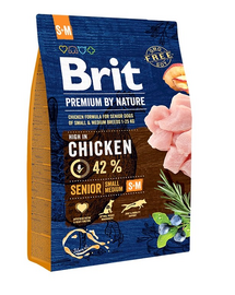 BRIT Premium By Nature Senior Small Medium S+M Hrana uscata pentru caini senior de talie mica sau medie  3 kg